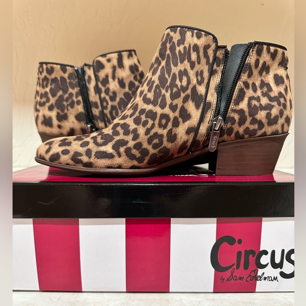 Circus by Sam Edelman Leopard Print Ankle Boots